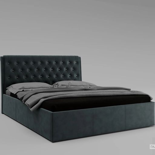 Кровать с подъёмным механизмом «Прима», ткань, серая